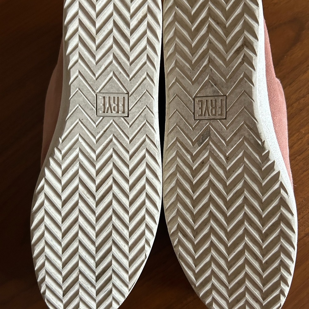 Frye Webster Low Lace Pink Suede Sneakers - Picture 6 of 8